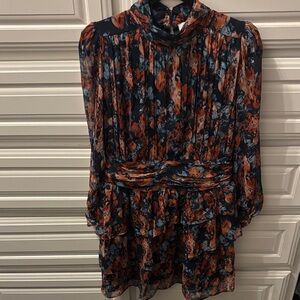 NWT Sam Edelman Printed Navy Dress